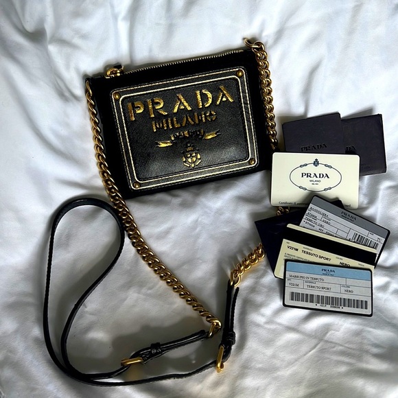 Prada Handbags - Rare Prada Black Logo Nylon Crossbody